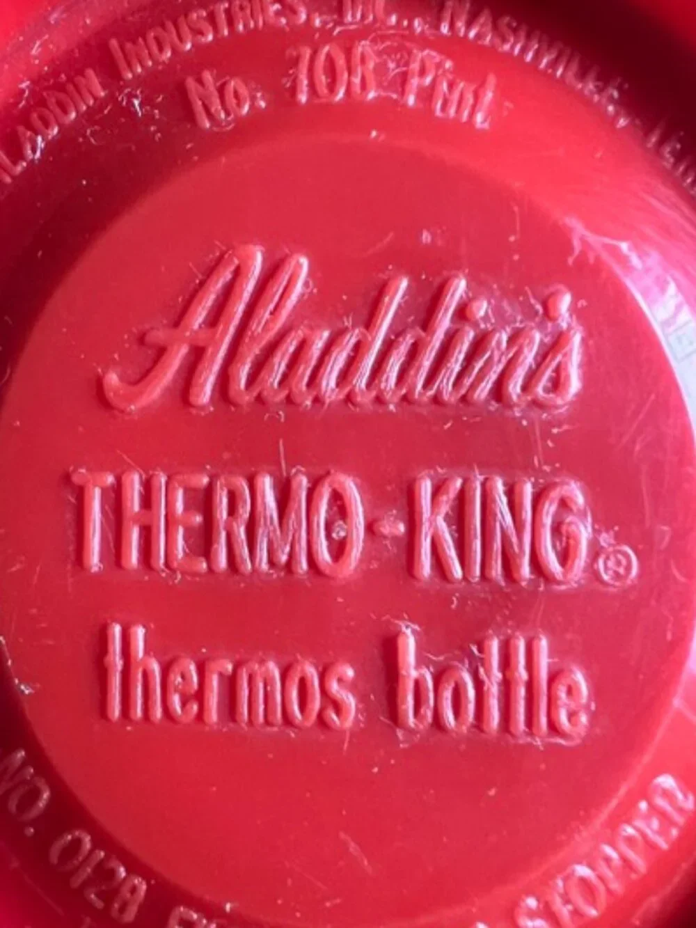VINTAGE Aladdin Thermo-King #70B-Pint Vacuum Hobnail Design Bottle
